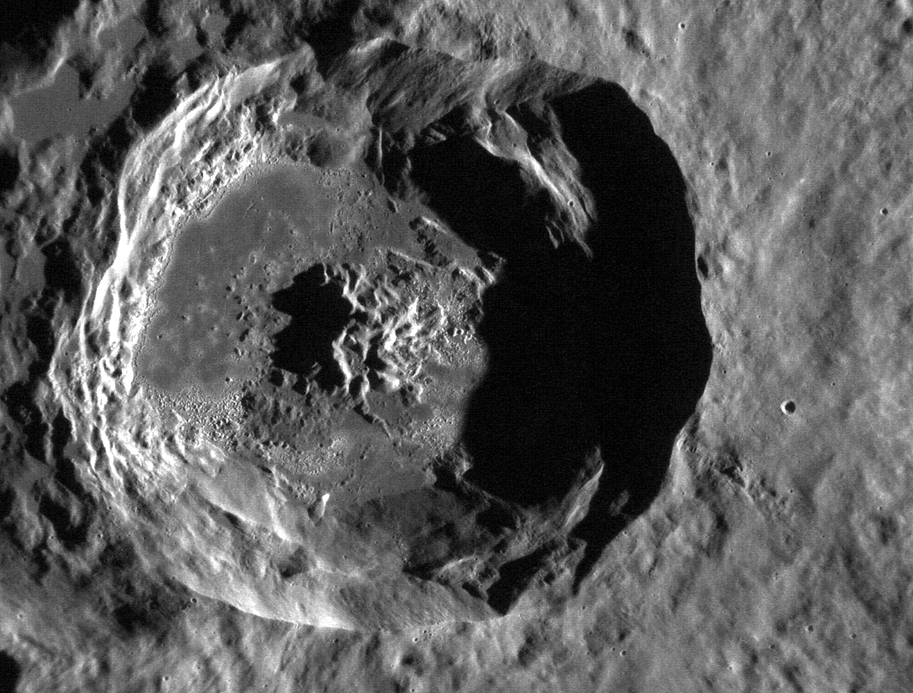 Mercury surface and basin detail captured by NASA MESSENGER