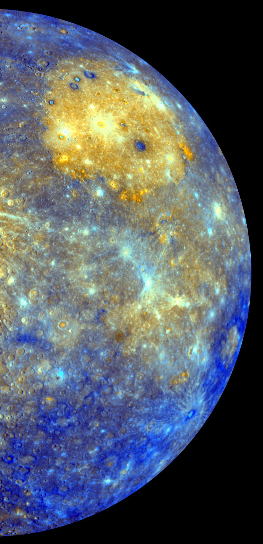 Enhanced color map of Mercury from NASA MESSENGER