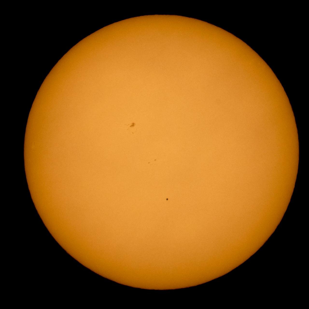 Mercury transit across the Sun from Earth-view perspective