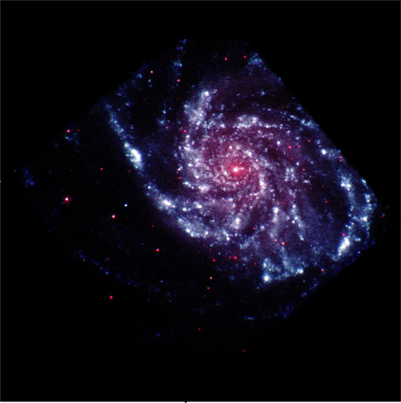 Galaxy M101 (Pinwheel Galaxy) imaged by Swift's UVOT in ultraviolet light — a sample of the observatory's scientific output
