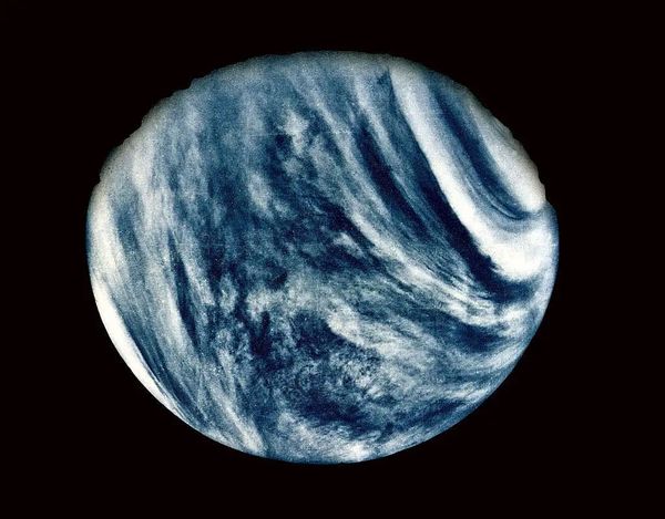 Venus viewed by NASA Mariner 10 spacecraft as it sped away