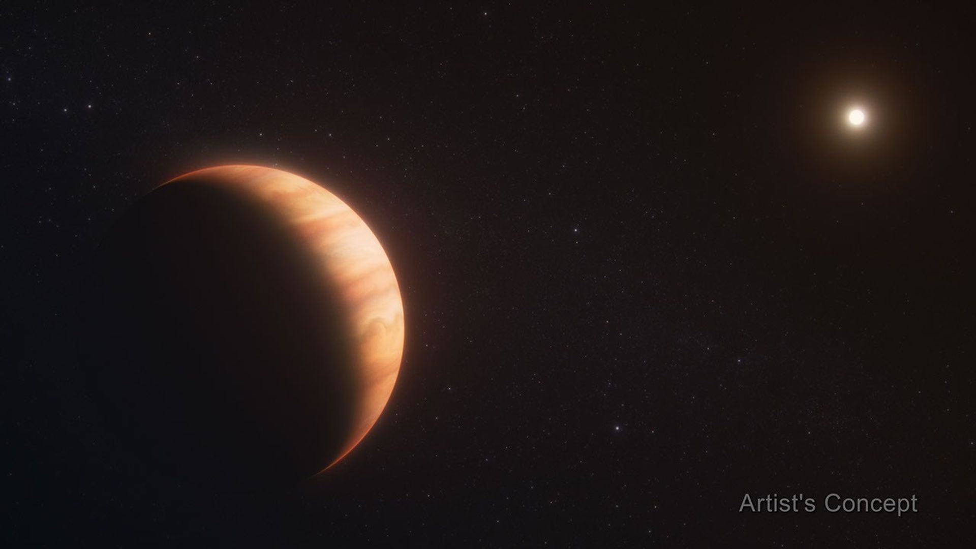 Exoplanet WD 1856 b — a Jupiter-sized gas giant in artist's concept