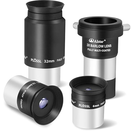Alstar 6mm 12.5mm 32mm eyepiece set with 2x Barlow lens