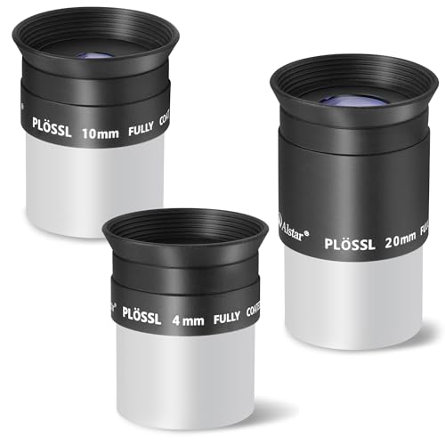 Alstar 4mm 10mm 20mm Plössl eyepiece set for telescope