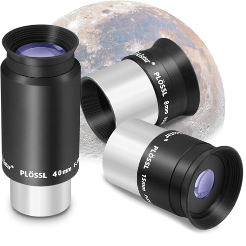 Alstar 8mm 15mm 40mm Plössl eyepiece set for telescope