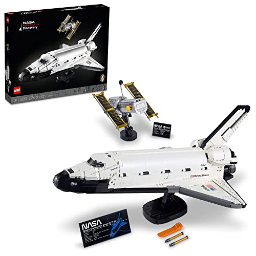 LEGO Icons NASA Space Shuttle Discovery set 10283 including Hubble Space Telescope model